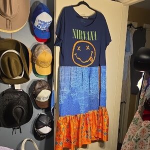 Morgan Factory Nirvana Off The Shoulder  Patchwork Kantha Fabric/ Indian Silk